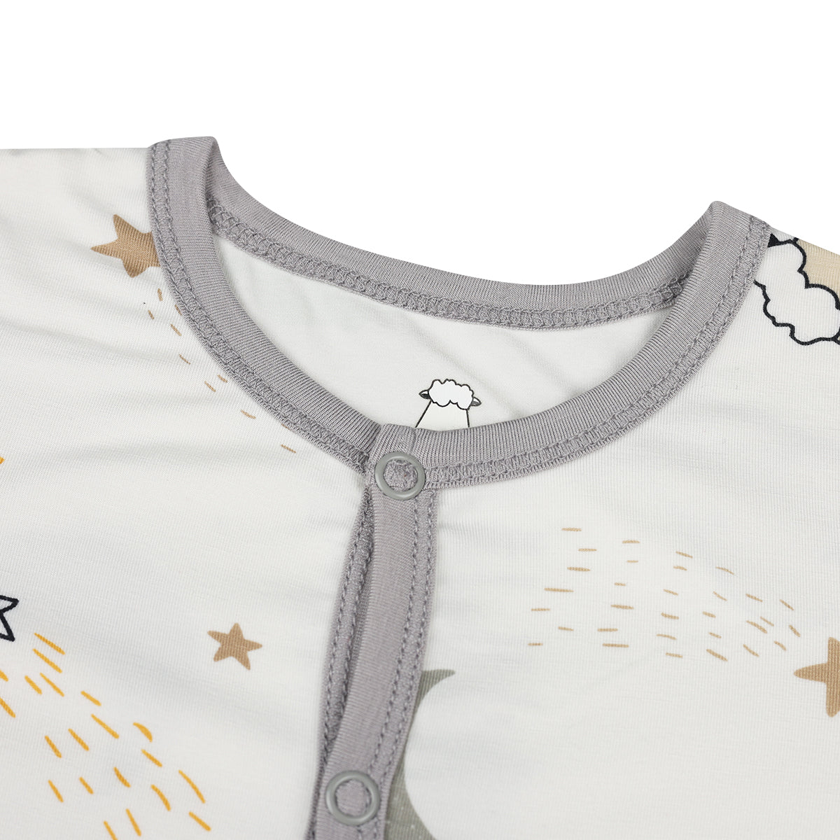Baa Baa Sheepz Baby Middle Snap Romper - Goodnight Baa Baa