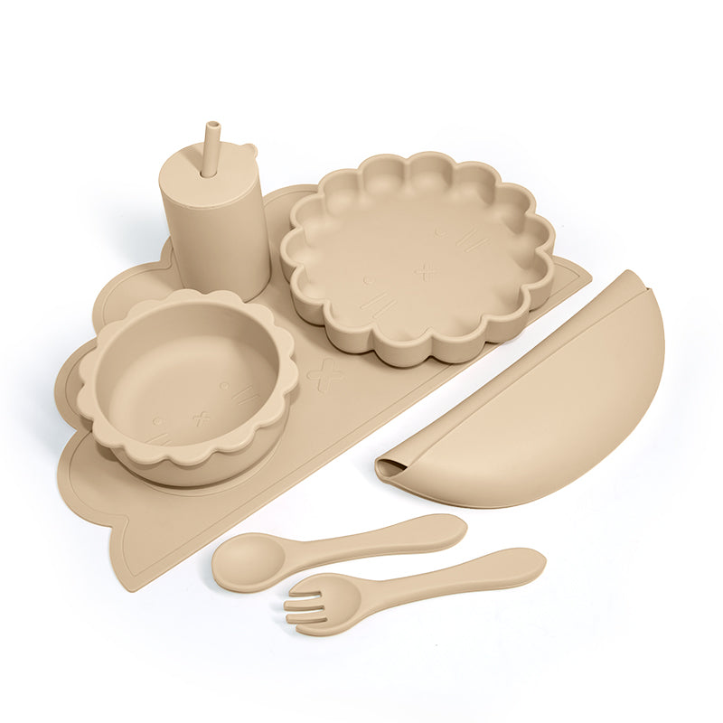 Biomom Silicone Feeding Set, Lion (5 Colors) - Pupsik Singapore