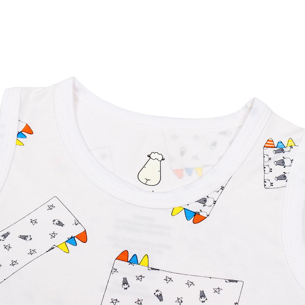 Baa Baa Sheepz Sleeveless Shirt - Buddy Me Everywhere Milk