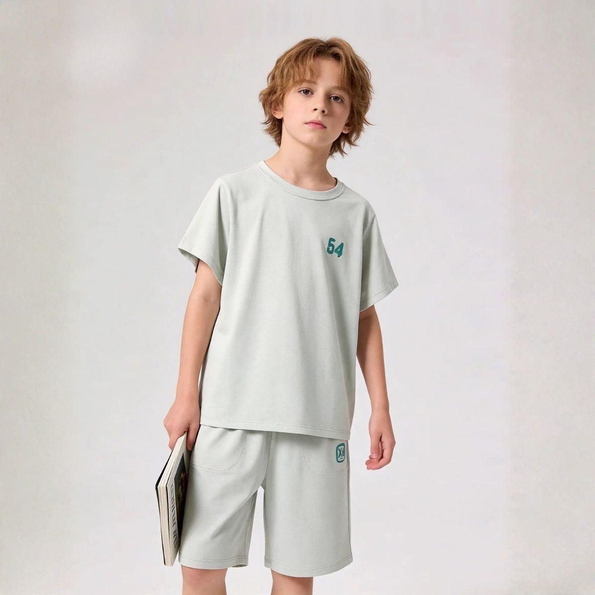 MPJ Kids TENCEL™ Cooling Pyjamas Set – Short Sleeve & Shorts (2 Colors) | 9Y+ - Pupsik Singapore