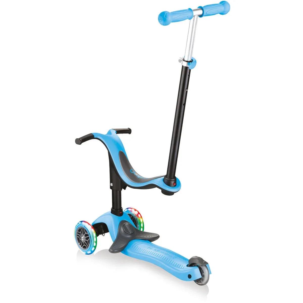 Globber GO•UP Sporty Plus Lights (LED wheels)– Sky Blue | Pupsik