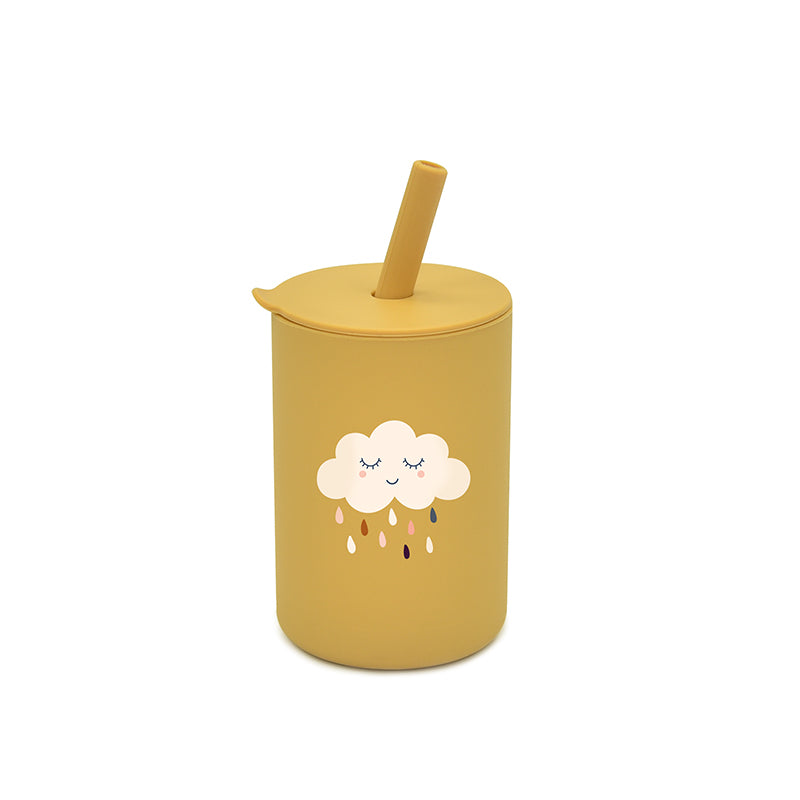 Biomom Silicone Printed Straw Cup (14 Designs) - Pupsik Singapore