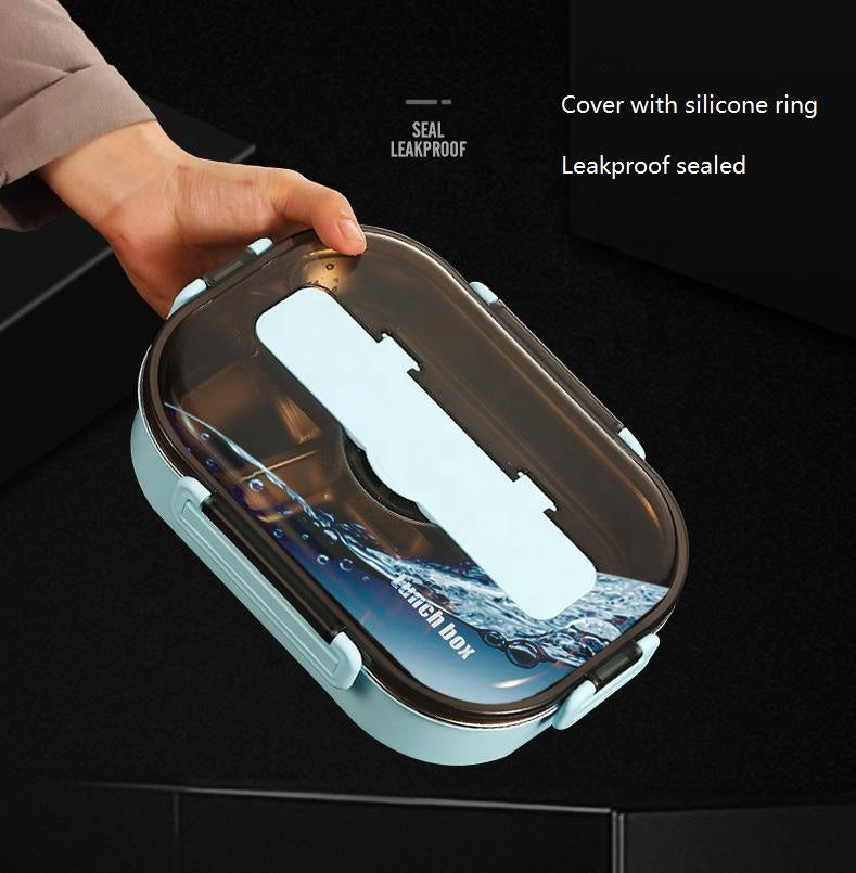Biomom 3-Compartment Lunch Box - Blue