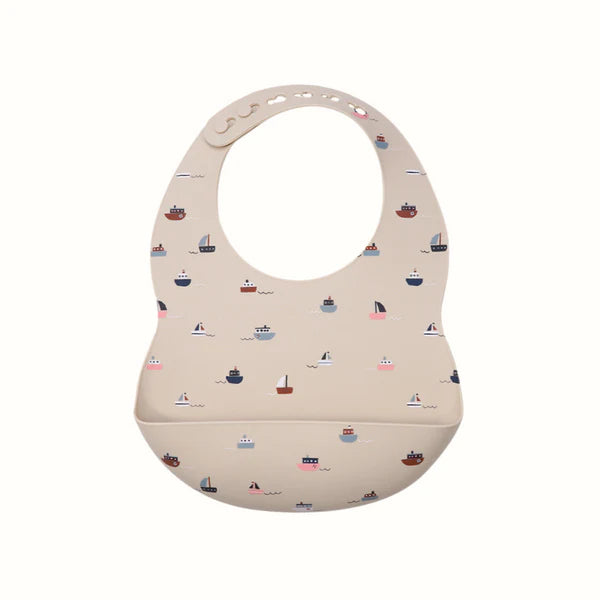 Biomom Silicone Round Baby Bib (8 Designs)