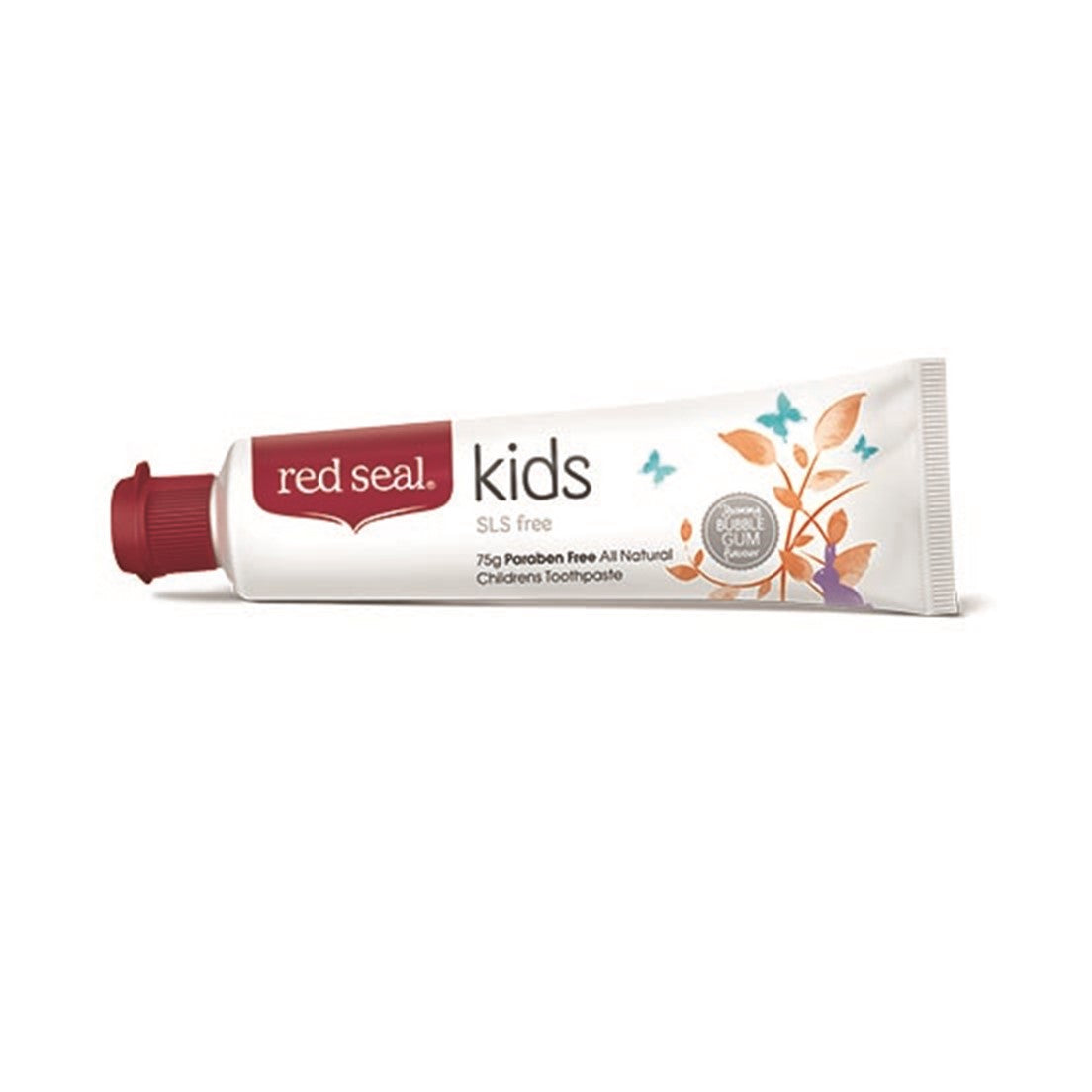 Red Seal Kids SLS Free Toothpaste Natural Toothpaste, 75g - Bubble Gum Flavour (Exp 08/26)