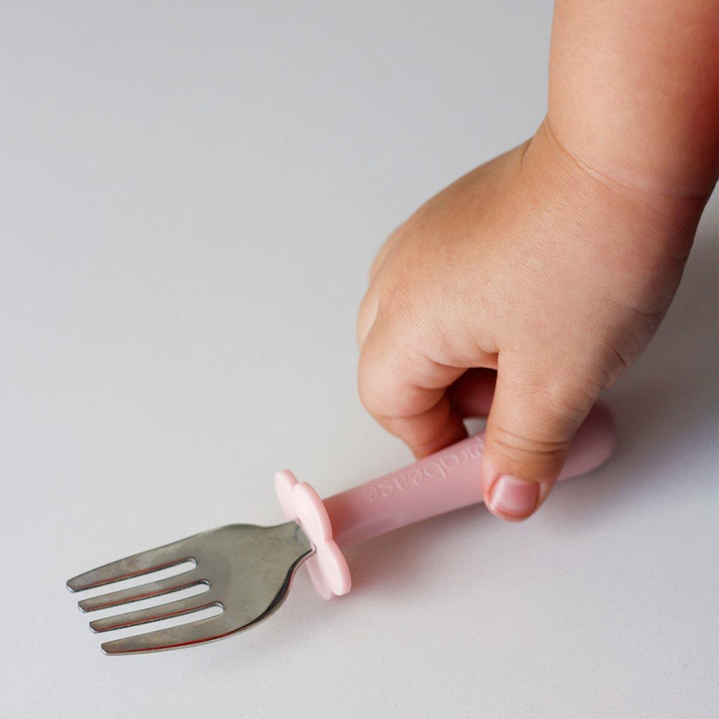 Grabease Stainless Steel Toddler Utensil Set - Fork, Knife & Spoon (3 Colors) - Pupsik Singapore