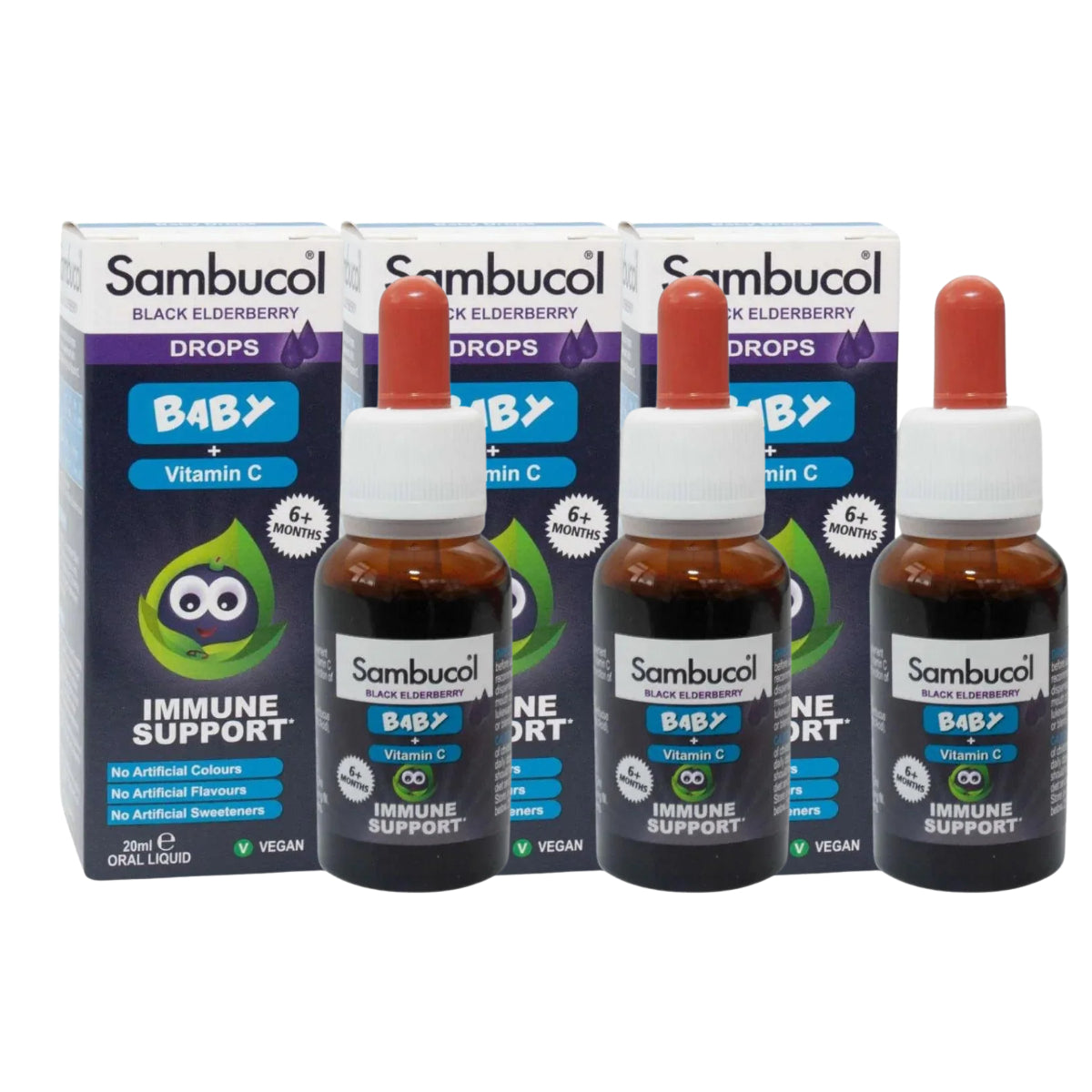 [3pk Bundle] Sambucol Baby Drops for 6M+, 20ml (Exp 05/27)