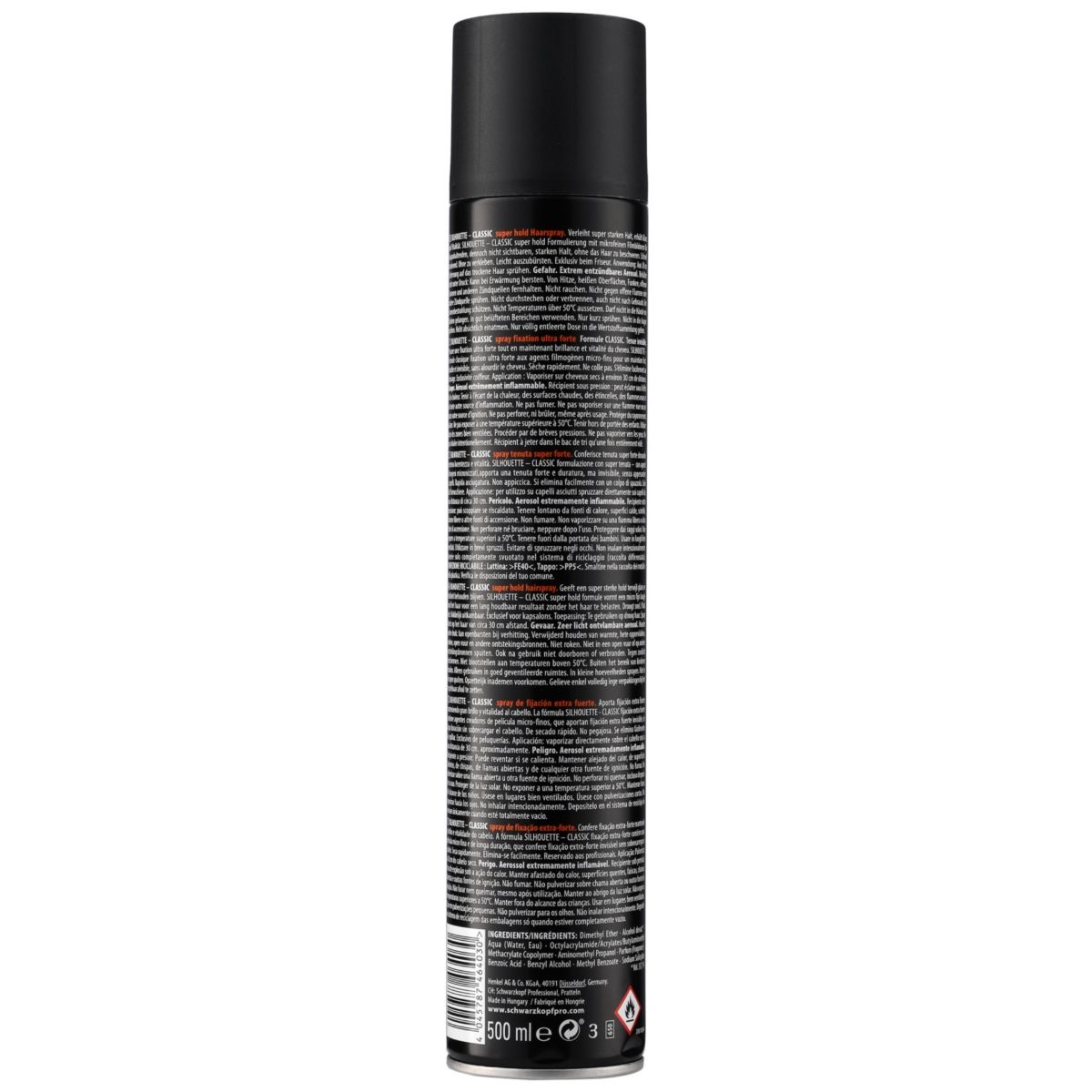 Schwarzkopf Silhouette Super Hold Hairspray 500ml (Exp 09/26) [Damaged Cap/Packaging]