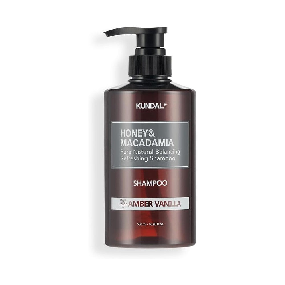 Kundal Honey & Macadamia Nature Shampoo, 500ml - Amber Vanilla (Exp 10/27)