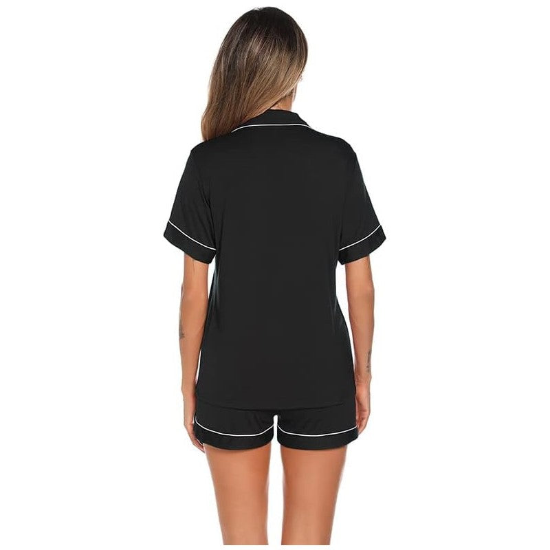 MPJ Alaise Bamboo Pyjamas short set – Black (3 Sizes)