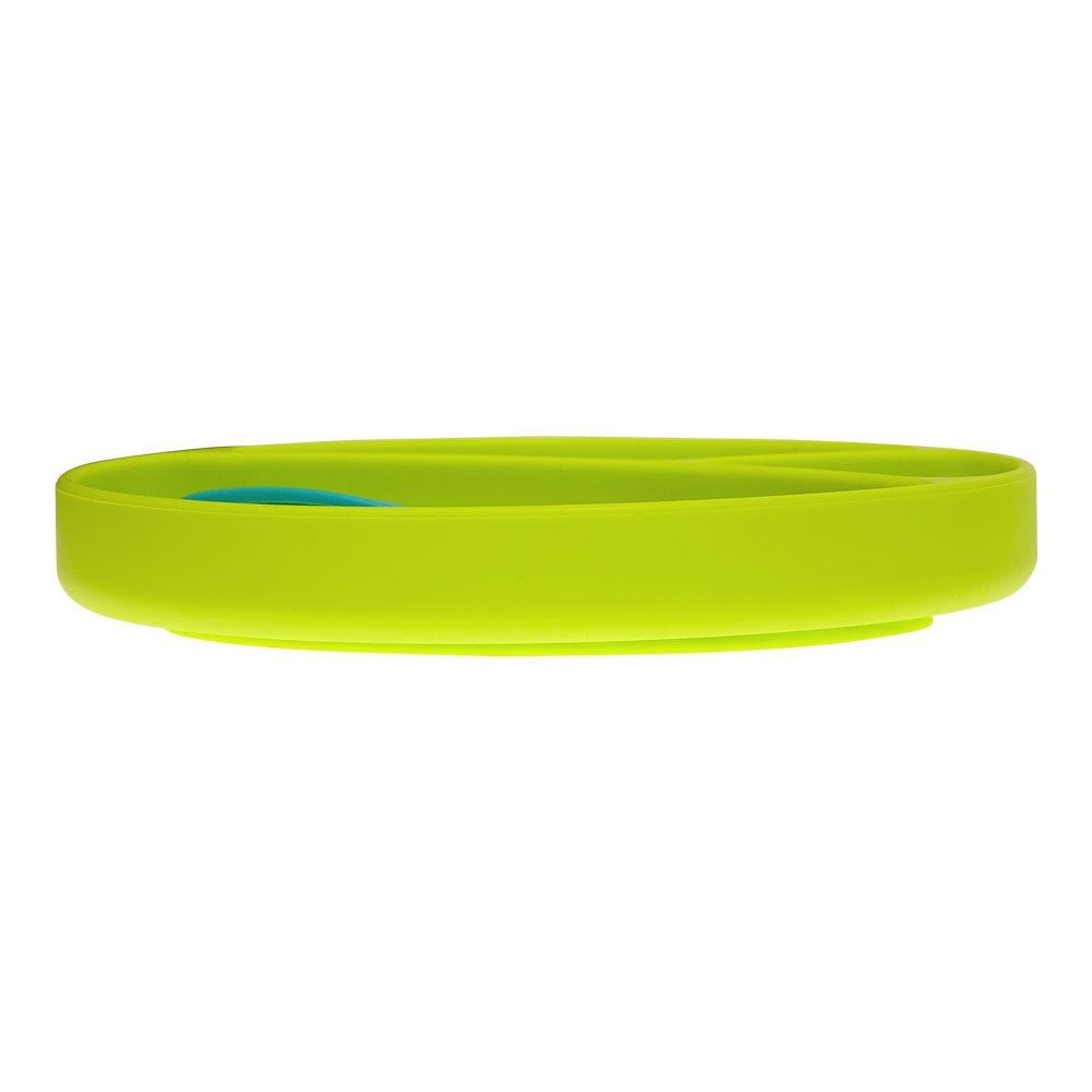 bbluv Miam Silicone Plate & Spoon Set - Lime