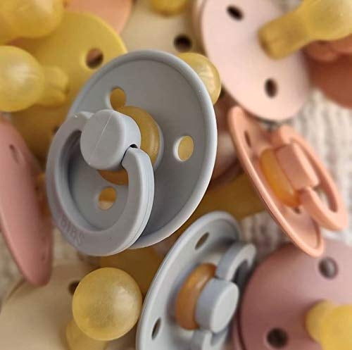 Bibs Round Colour Pacifier (2pk) - Deep Space/Petrol (2 Sizes) - Made in Denmark/EU