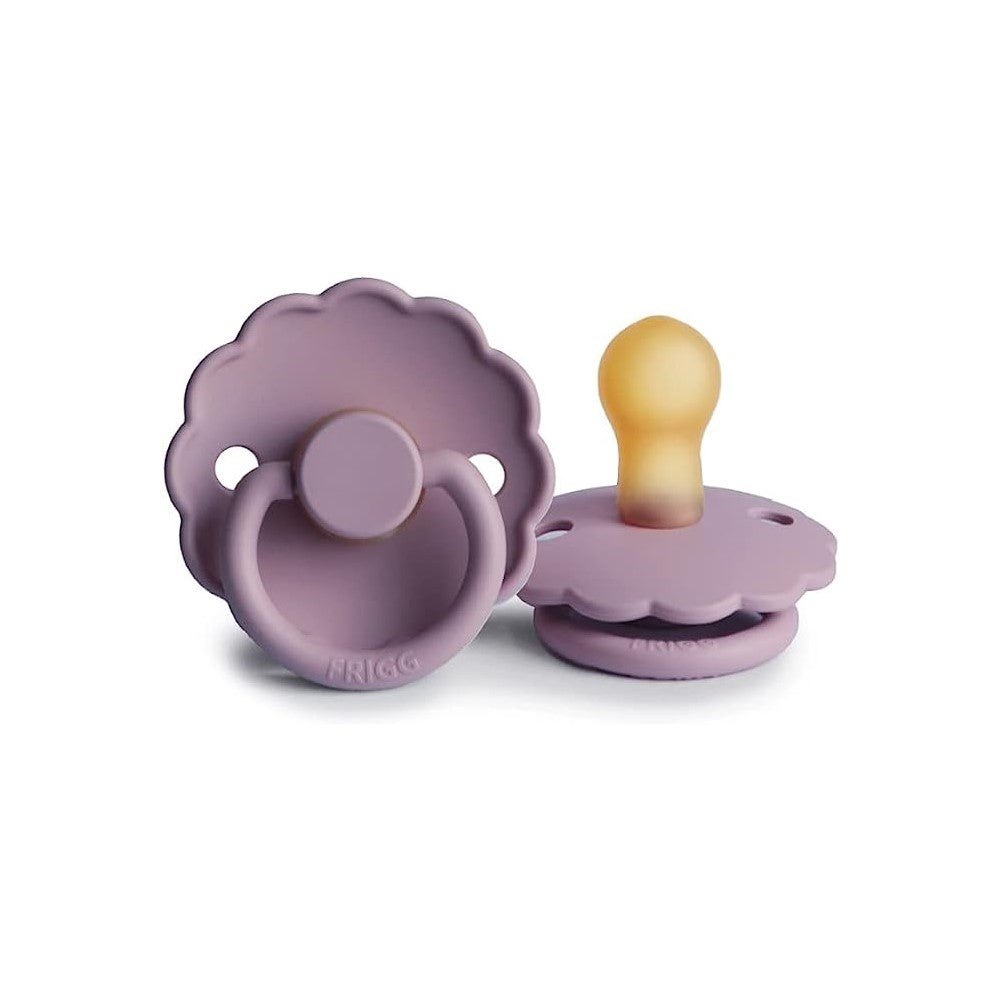 FRIGG Daisy Latex Baby Pacifiers, 1pk – Heather (2 Sizes)