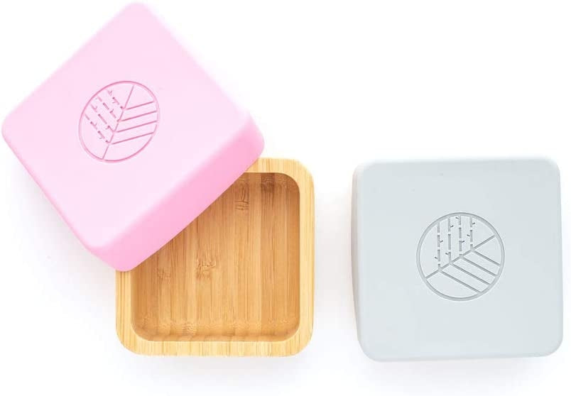Eco Rascals Snack Pots, 2 pk - Pink, Grey - Pupsik Singapore