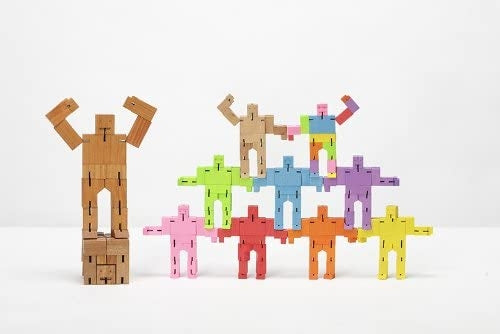 Areaware Small Cubebot Wooden Toy Robot Puzzle - Guthrie