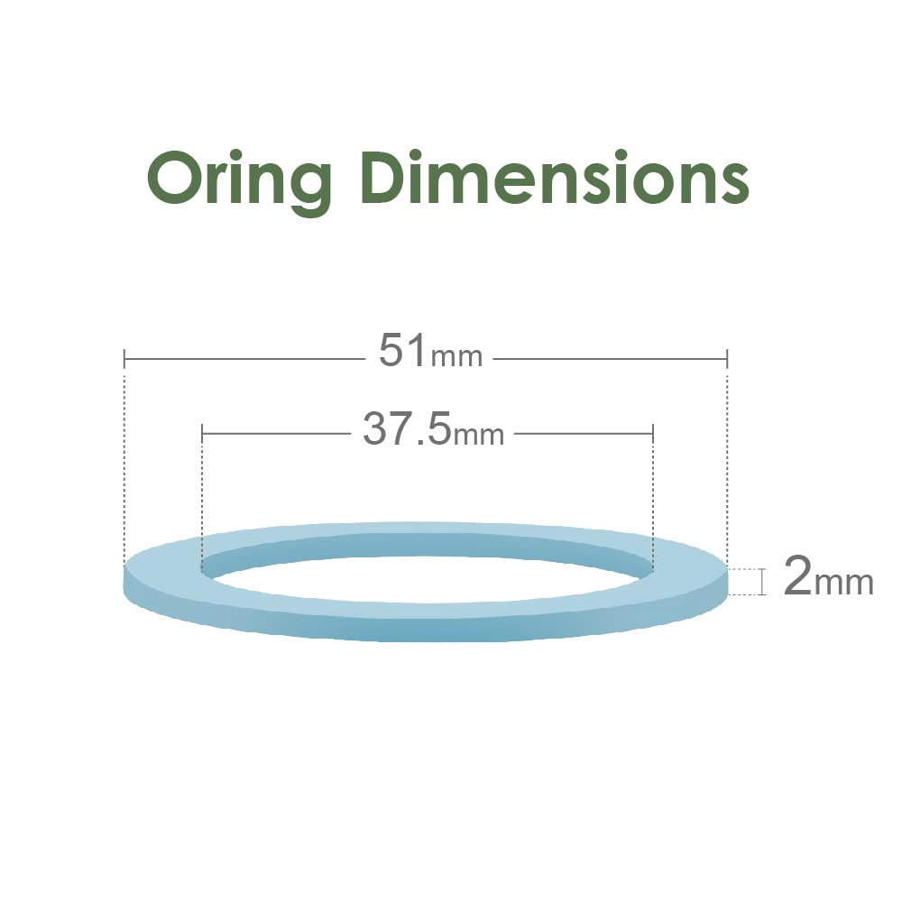 Maymom Bottle O Rings for Wide-Neck Flanges, 6pk (Compatible with Spectra)