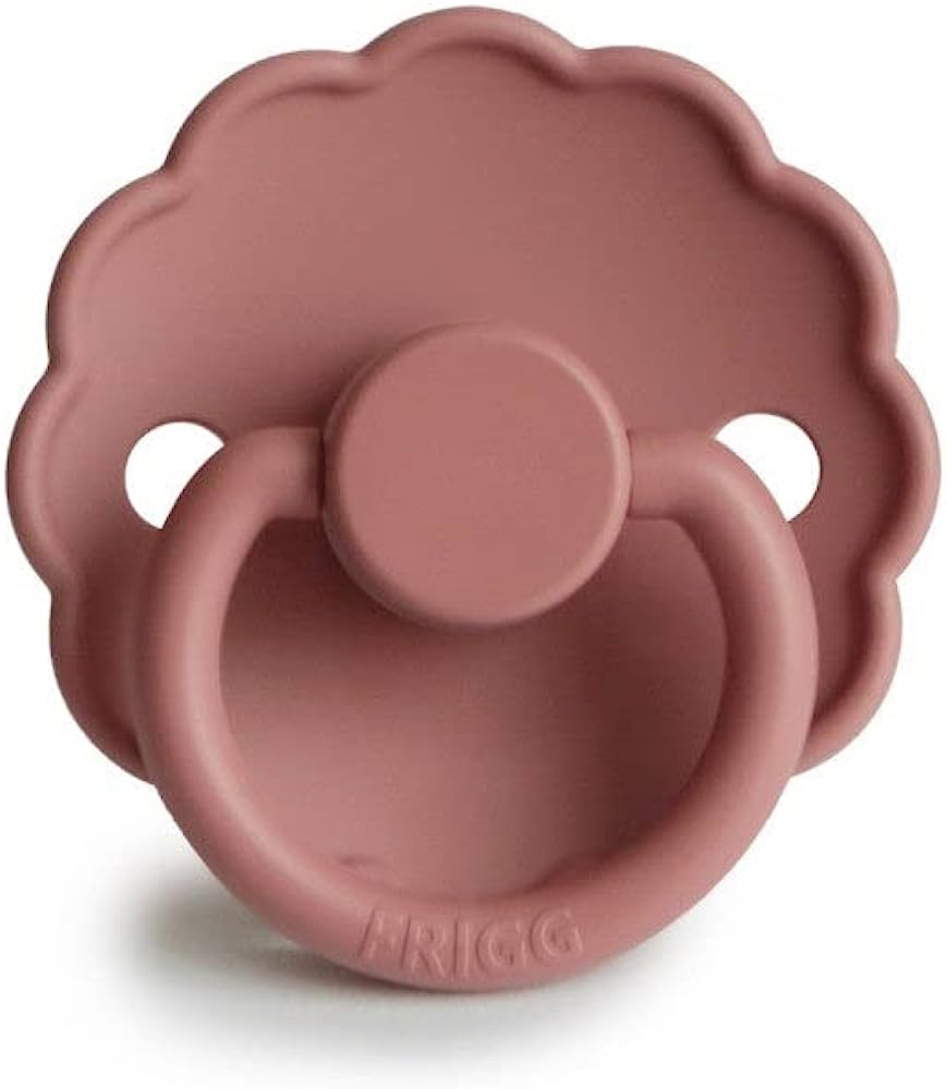 FRIGG Daisy Latex Baby Pacifiers, 1pk – Powder Blush (2 Sizes)