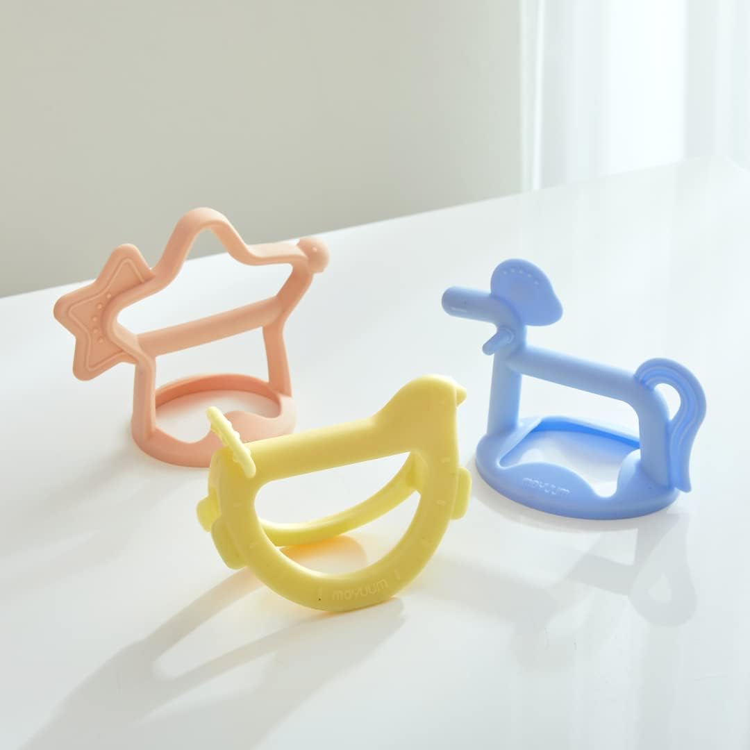 Moyuum Silicone Baby Wristband Teether Gift Set (2 Teethers + 1 Case) - 5 Designs - Pupsik Singapore