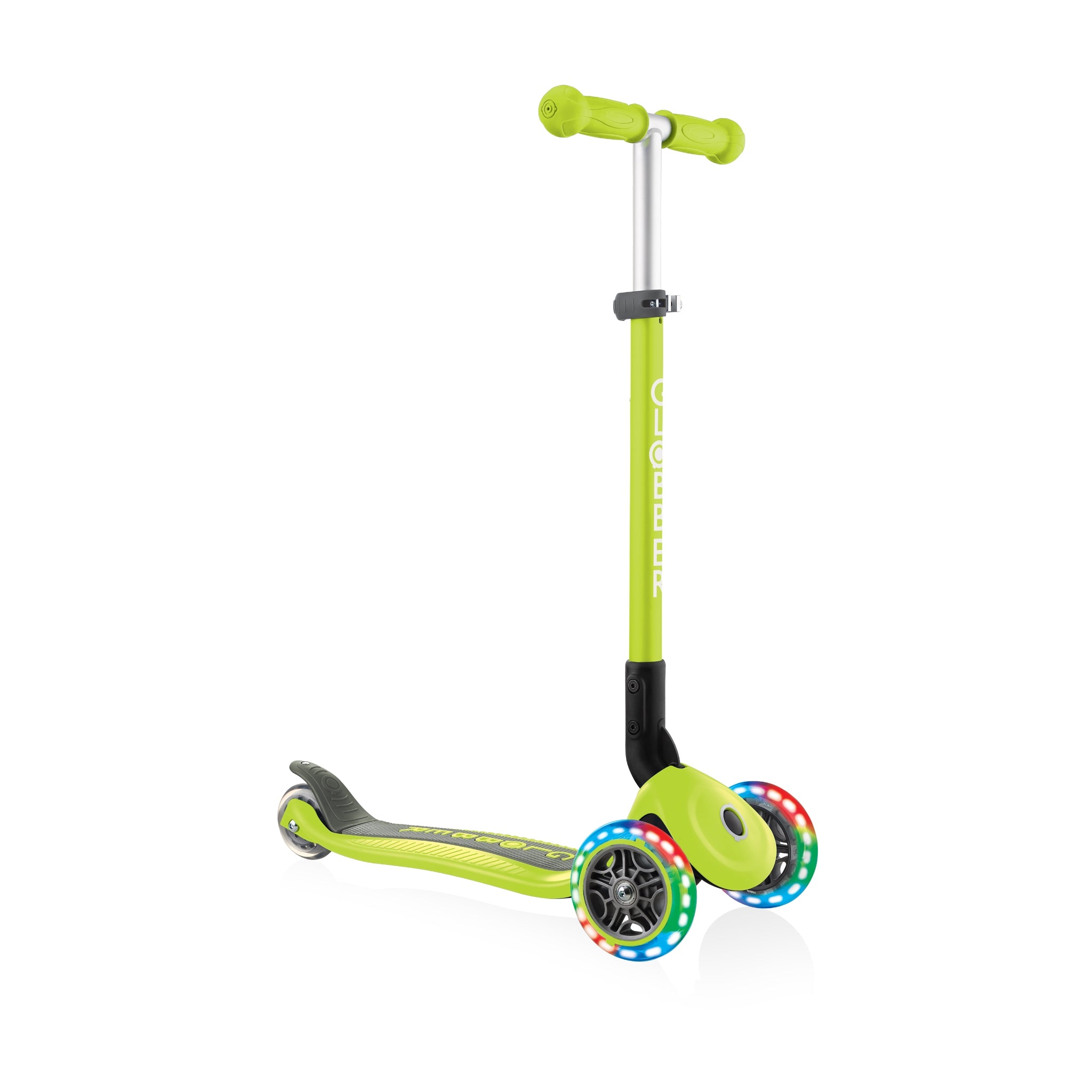 Globber Primo Height-Adjustable Foldable 3 Wheel Scooter (LED Wheels) (8 Colours)