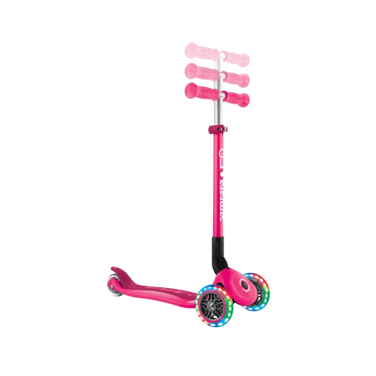 Globber Primo Height-Adjustable Foldable 3 Wheel Scooter (LED Wheels) (9 Types) | 3-7Y - Pupsik Singapore