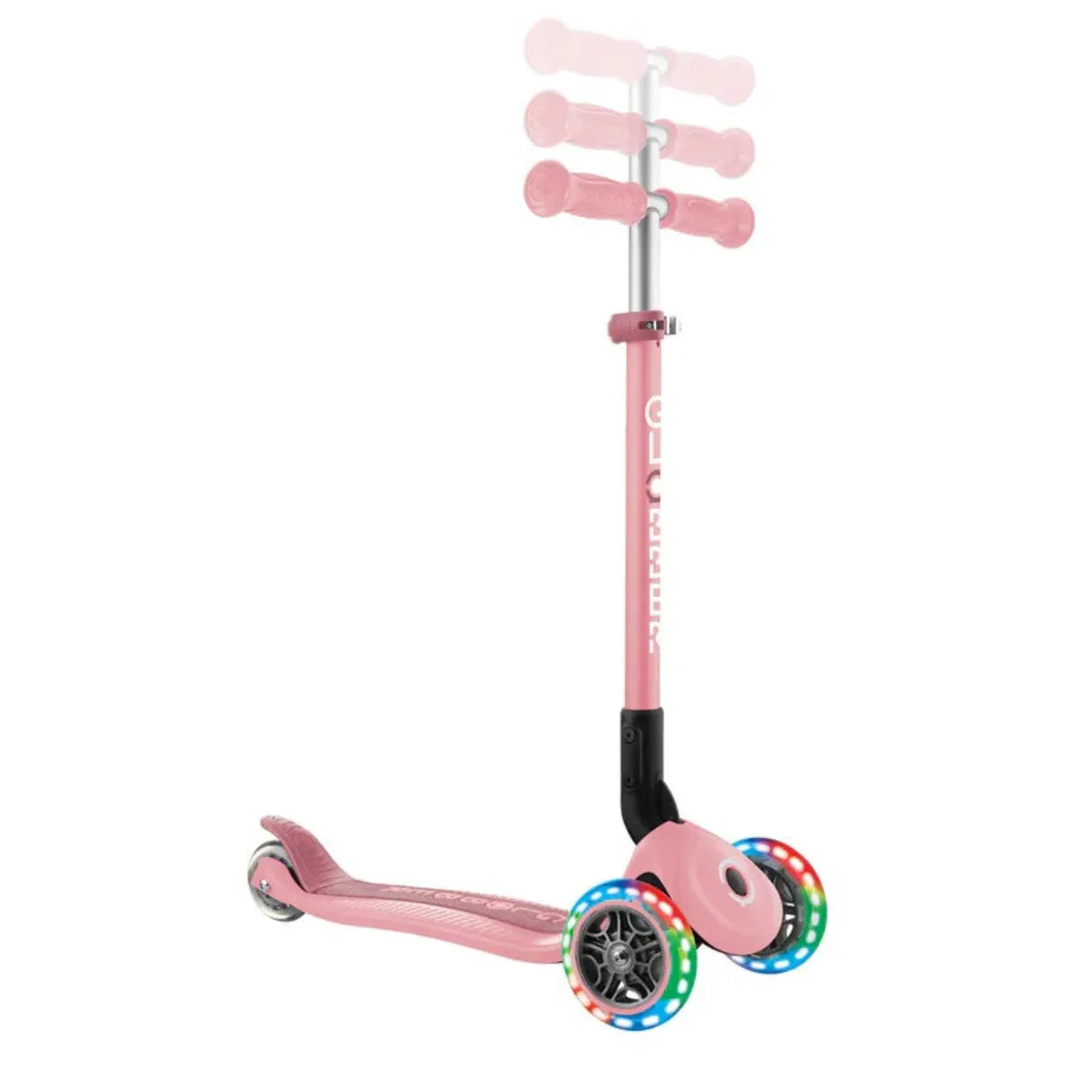 Globber Primo Height-Adjustable Foldable 3 Wheel Scooter (LED Wheels) (9 Types) | 3-7Y - Pupsik Singapore