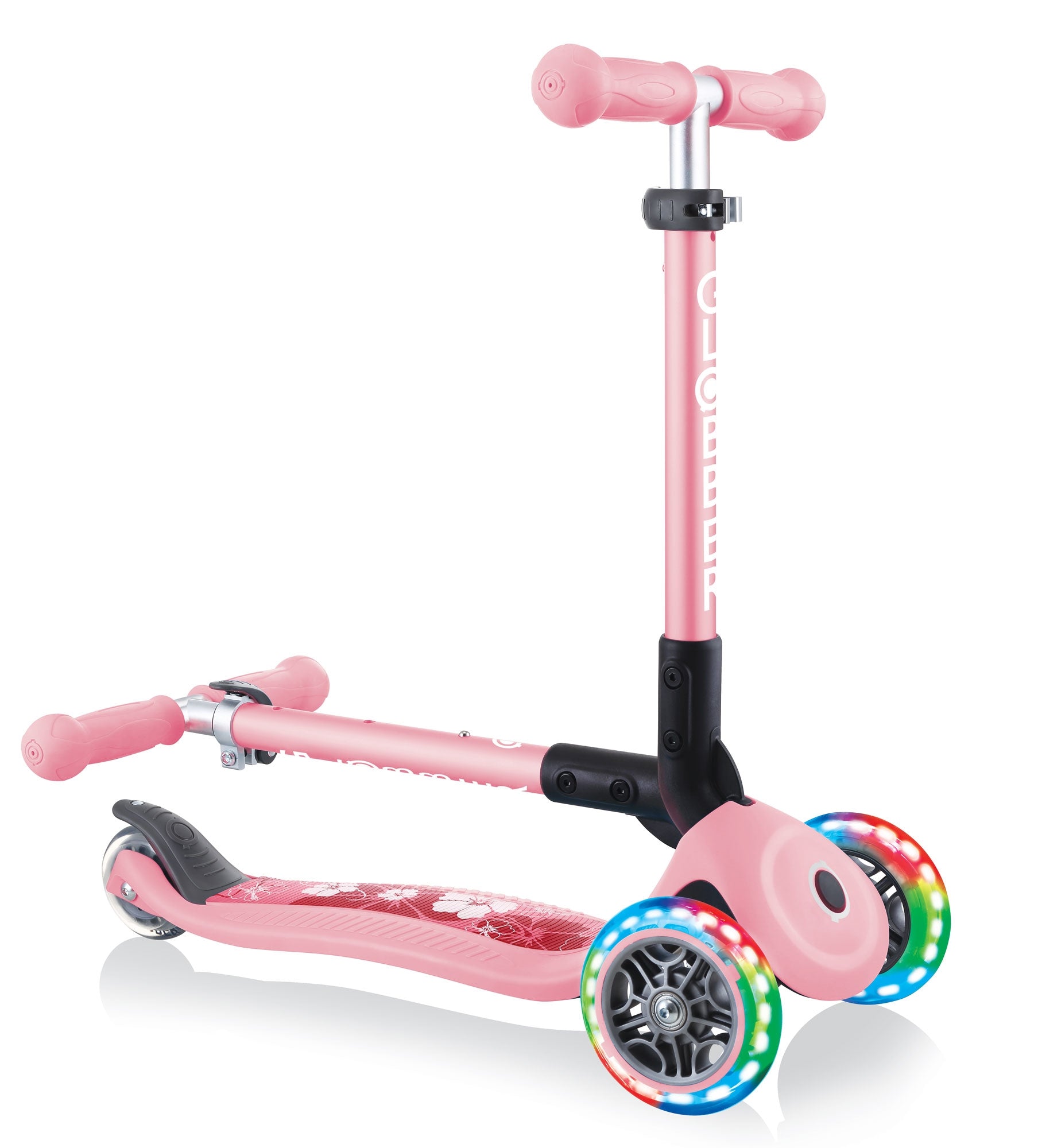 Globber Junior Foldable Fantasy Lights Scooter (LED Wheels) - 8 Colors - Pupsik Singapore
