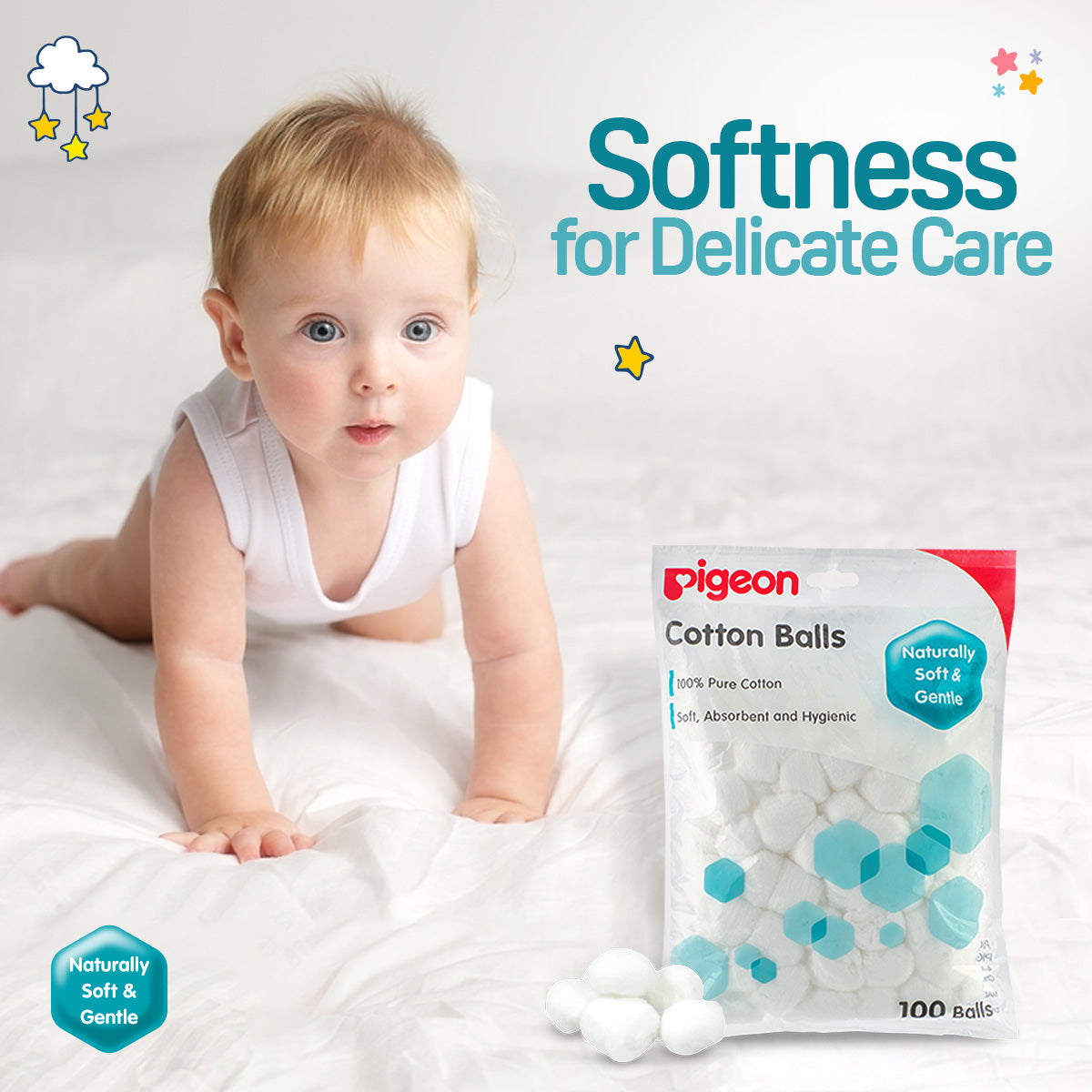 Pigeon Baby Cotton Balls (100pc)
