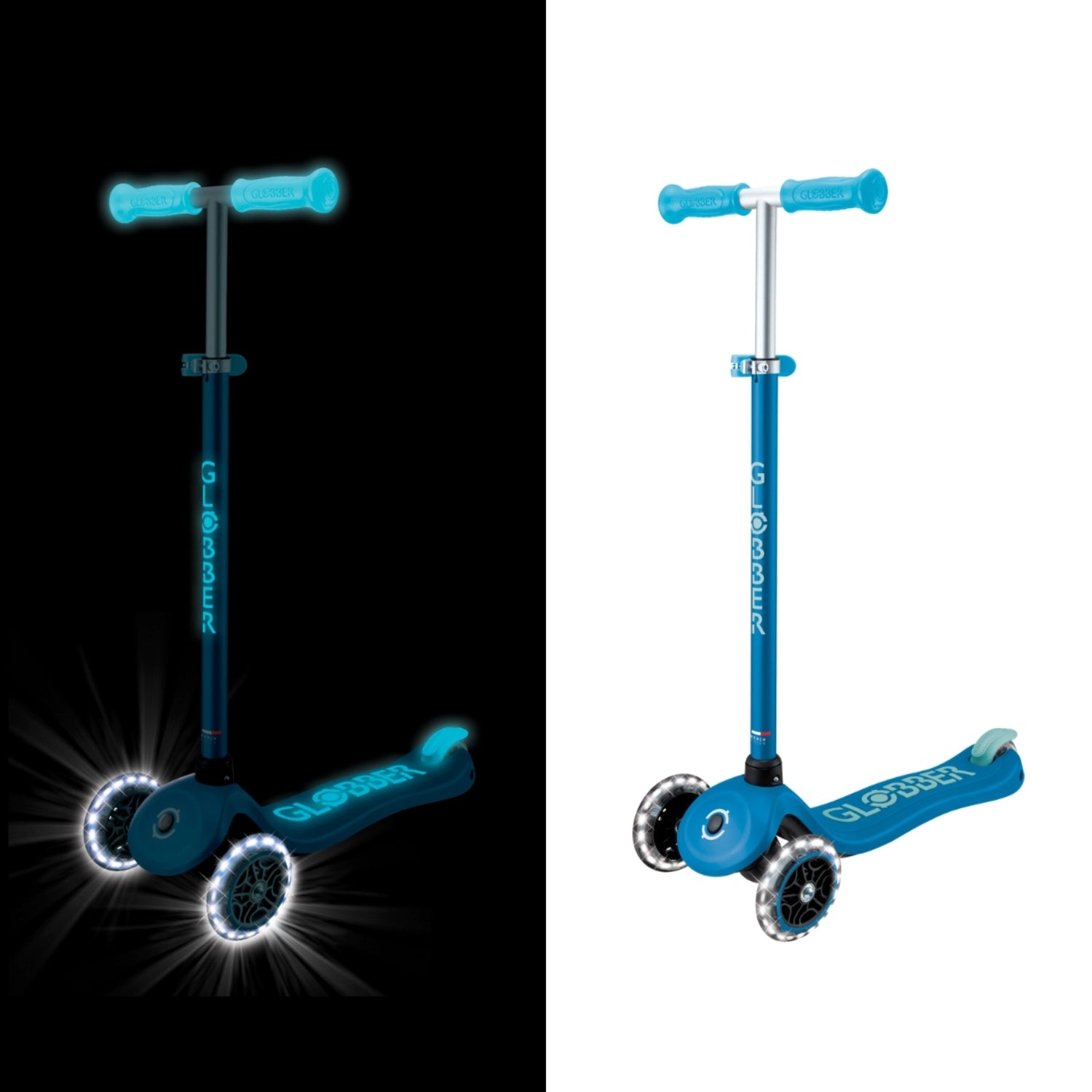 Globber Primo Foldable Lights 3 Wheel Scooter (LED Wheels) (13 Types) | 3-7Y - Pupsik Singapore