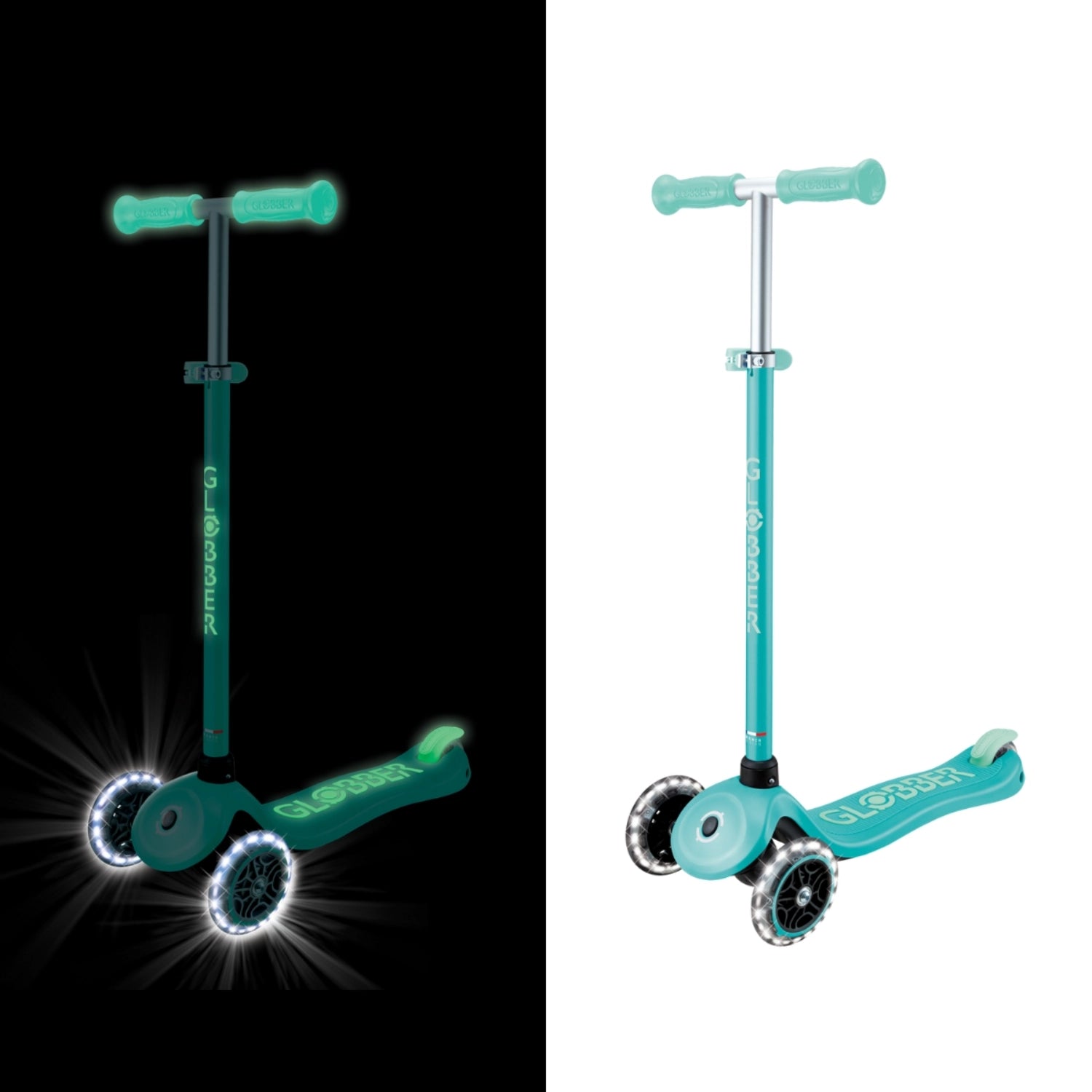 Globber Primo Foldable Lights 3 Wheel Scooter (LED Wheels) (13 Types) | 3-7Y - Pupsik Singapore