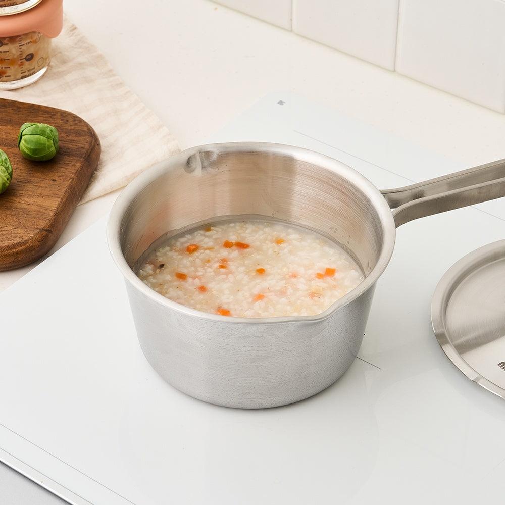 Moyuum Polish-Free 5-Ply Stainless Steel Baby Cooking Pot - Pupsik Singapore