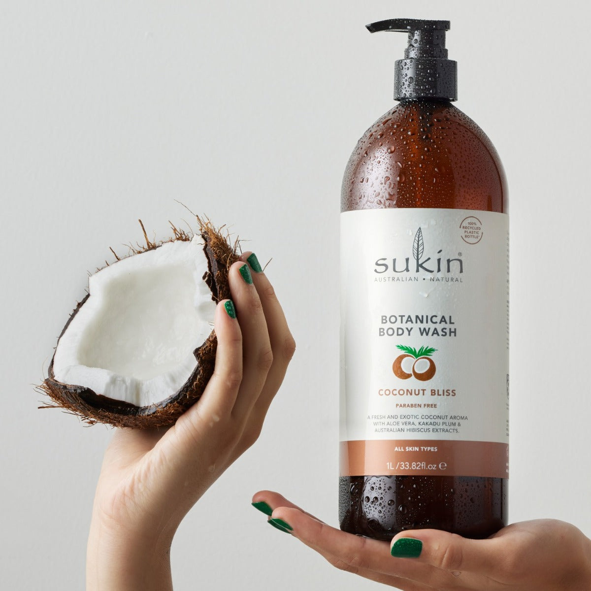 Sukin Botanical Body Wash, 1L - Coconut Bliss