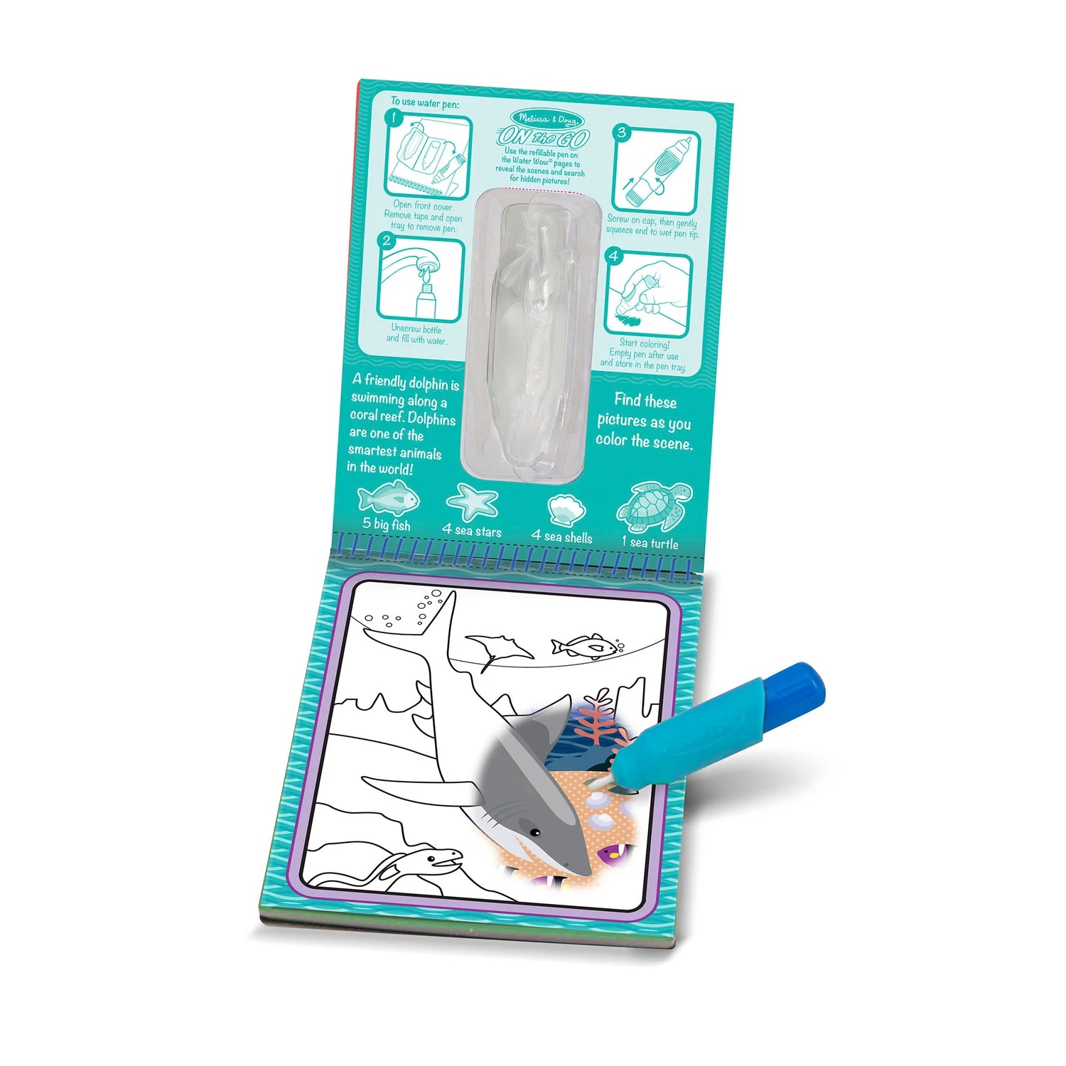 Melissa & Doug Water Wow! Brush Colouring Pad (5 Types)