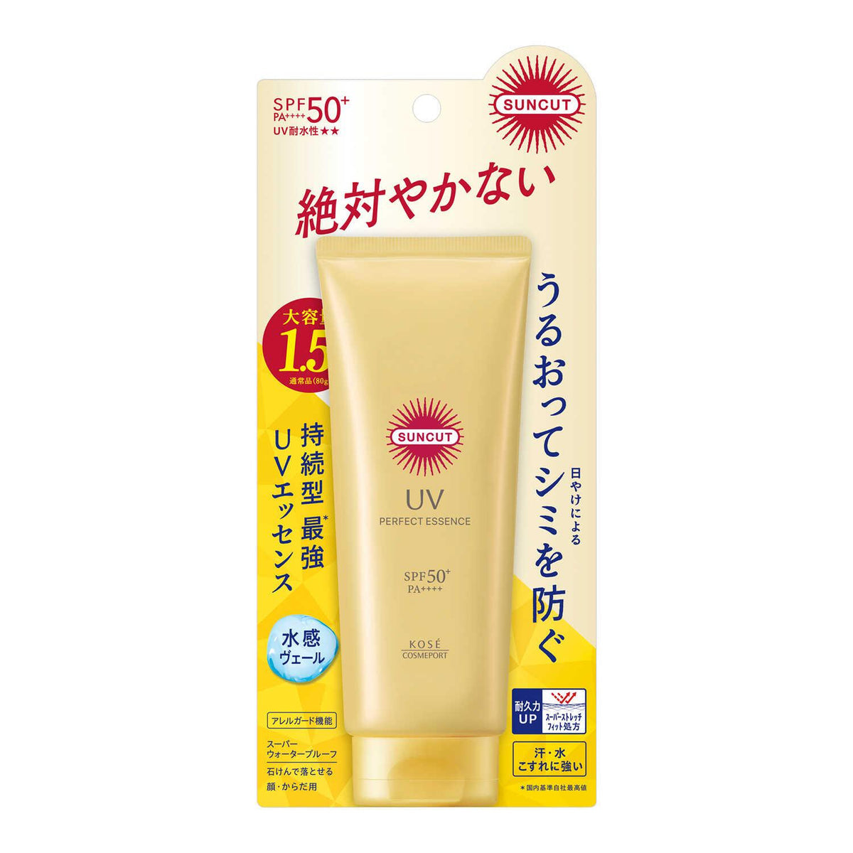 Kose Suncut Perfect UV Essence Sunscreen SPF50+ PA++++, 120g (Exp 09/27)