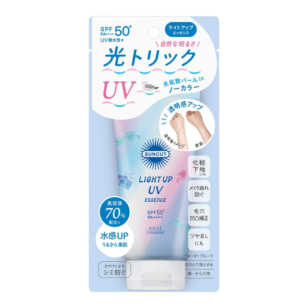 Kose Suncut Light Up UV Essence Sunscreen SPF50+ PA++++, 80g