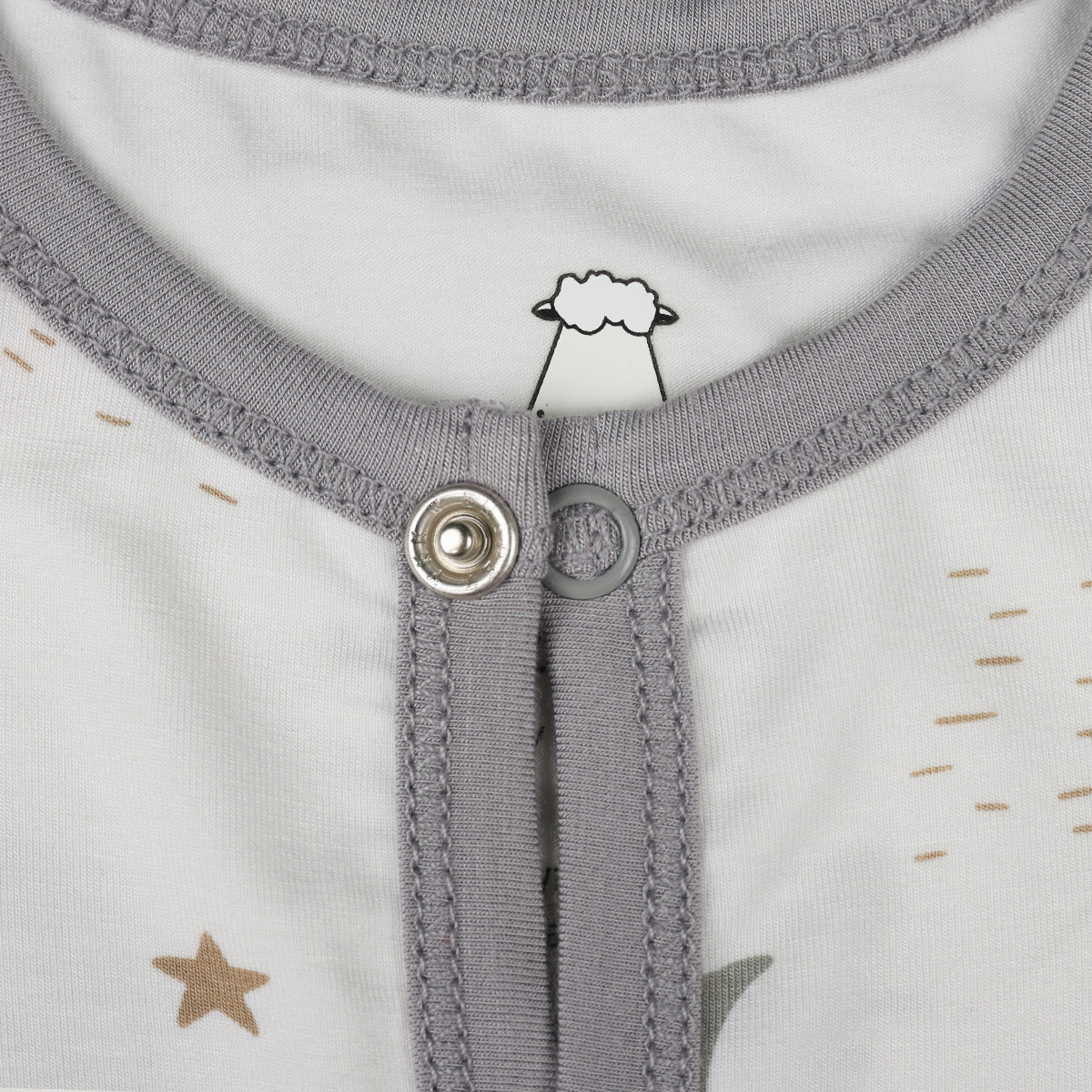 Baa Baa Sheepz Baby Middle Snap Romper - Goodnight Baa Baa