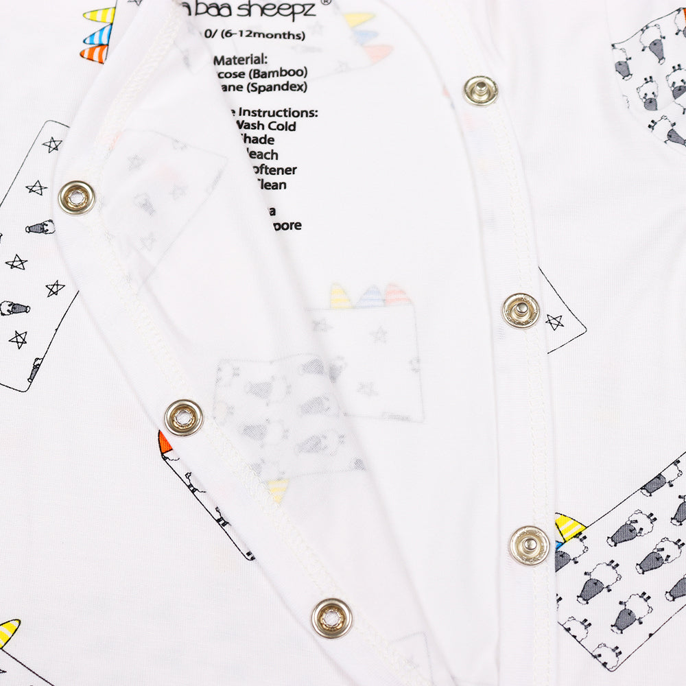 Baa Baa Sheepz Baby Side Snap Romper - Buddy Me Everywhere