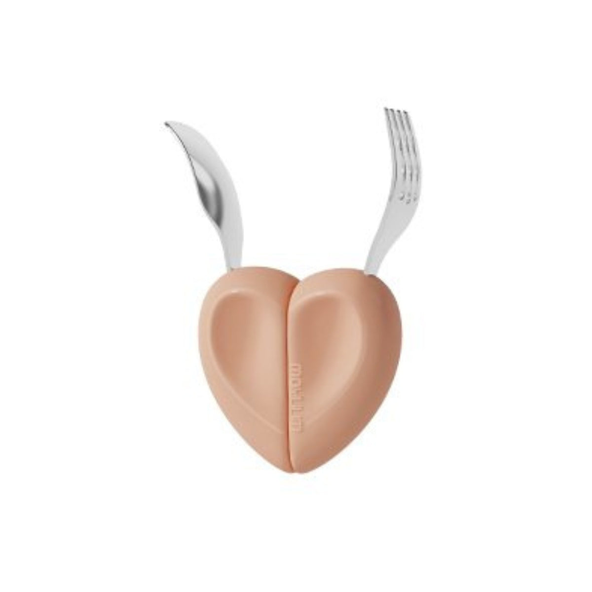 Moyuum Baby Self-Feeding Heart Spoon and Fork Set (3 Colors) - Pupsik Singapore