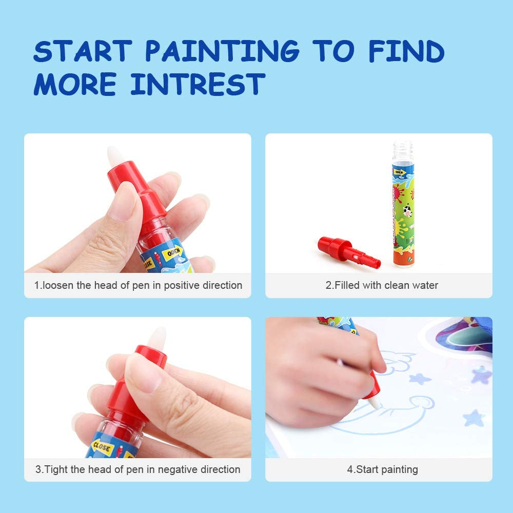 Water Doodler Wet Brush Drawing Travel Mat - Jungle