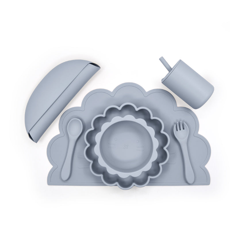 Biomom Silicone Feeding Set, Lion (5 Colors) - Pupsik Singapore