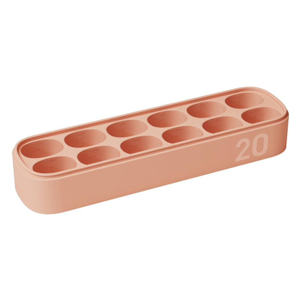 Moyuum Double-Sealed Silicone Baby Food Cube Tray - 6/12 Cubes (5 Colors)