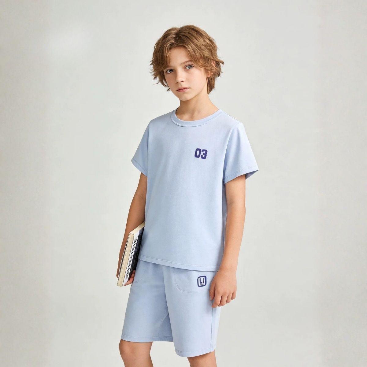 MPJ Kids TENCEL™ Cooling Pyjamas Set – Short Sleeve & Shorts (2 Colors) | 9Y+ - Pupsik Singapore