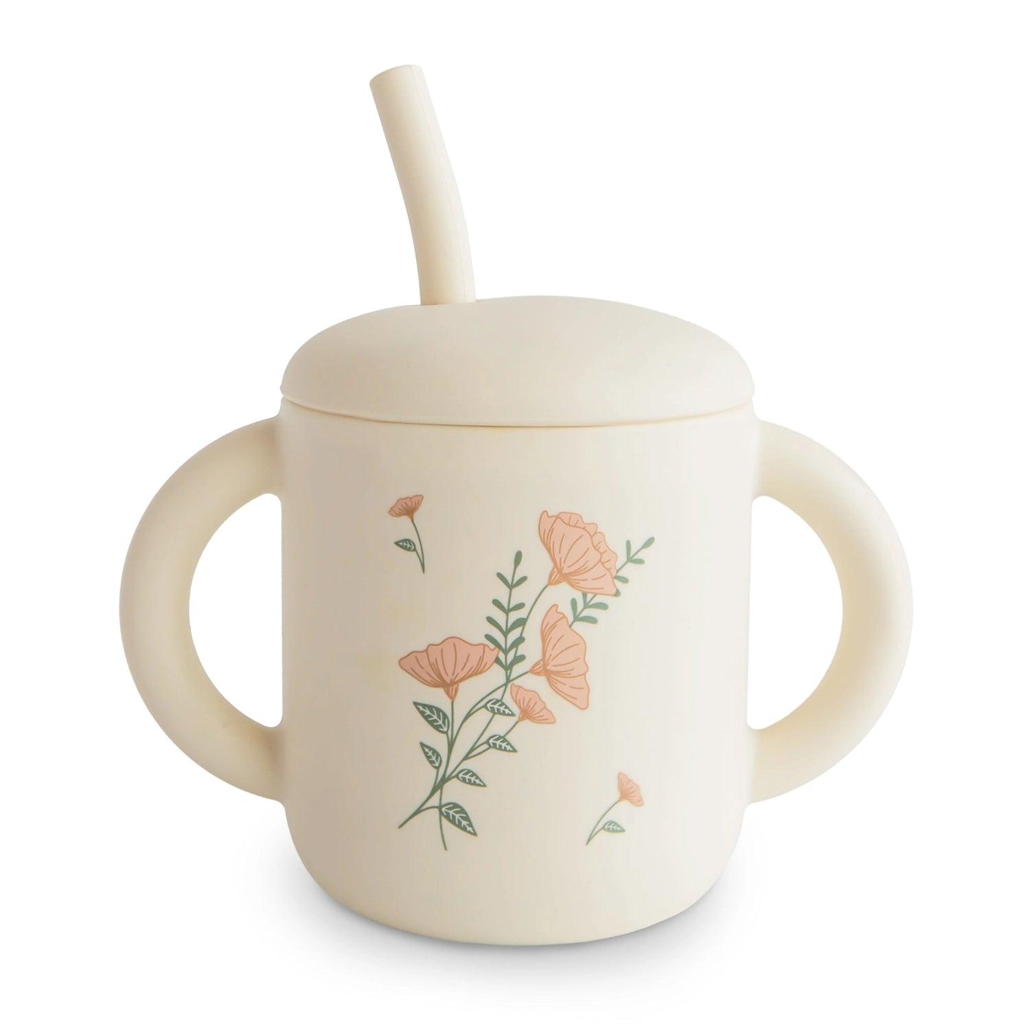 Mushie Silicone Training Cup + Straw, 175ml (14 Designs) - Pupsik Singapore