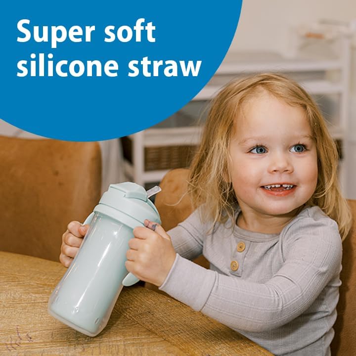 Dr. Brown’s Milestones Insulated Straw Cup, 10oz/300ml - 2pk (4 Colors) | 12M+