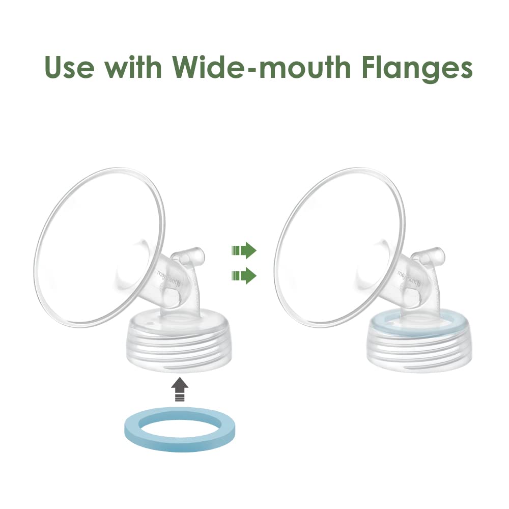 Maymom Bottle O Rings for Wide-Neck Flanges, 6pk (Compatible with Spectra)