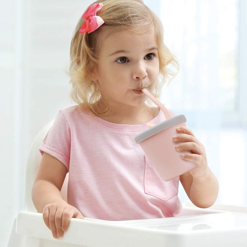 Haakaa Silicone Sippy Straw Cup (4 Colours) - Pupsik Singapore
