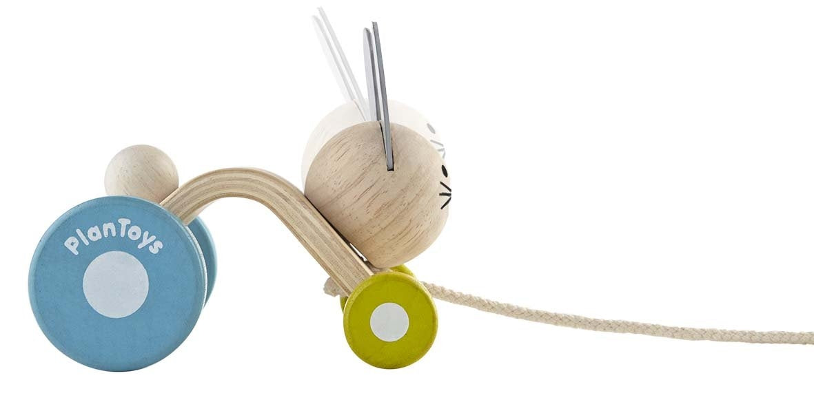 Plan Toys Hopping Rabbit Pull-Along Toy