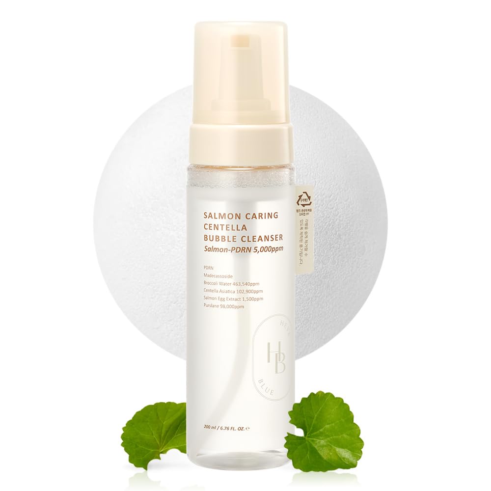 HEVEBLUE Salmon Caring Centella Bubble Cleanser, 200ml (Exp 04/28)