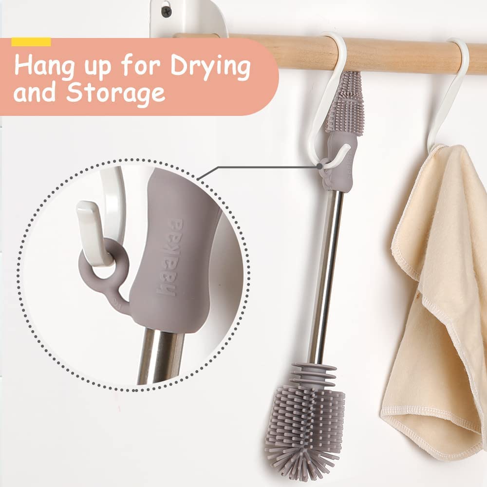 Haakaa Double-Ended Silicone Bottle Brush (2 Colors)