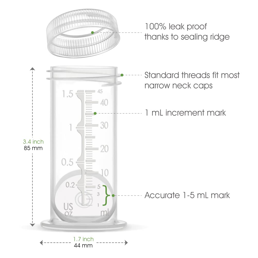 Maymom Colostrum & Milk Storage Container, 1.5oz (4pcs)