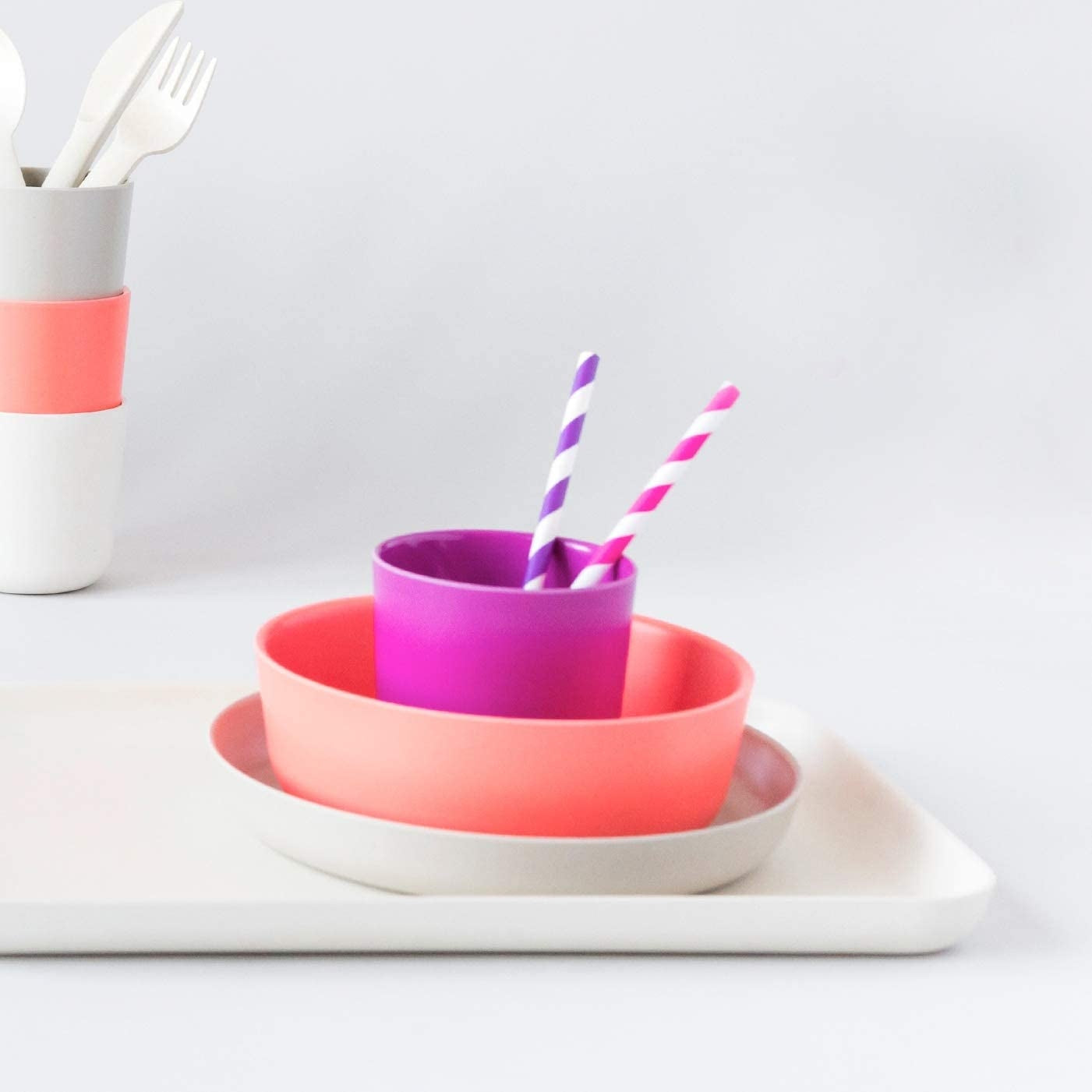 EKOBO Bamboo Kid Dish Set (6 Colours) - Pupsik Singapore
